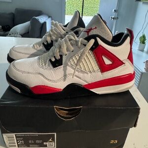 Air Jordan 12 Retro White and Red Sneakers